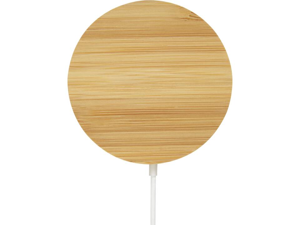 Atra 10W bamboo magnetic wireless charging pad 4