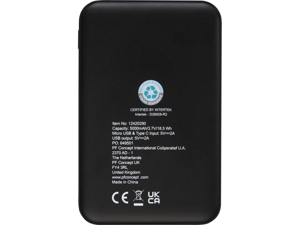 Loop 5000mAh recycled plastic power bank 5