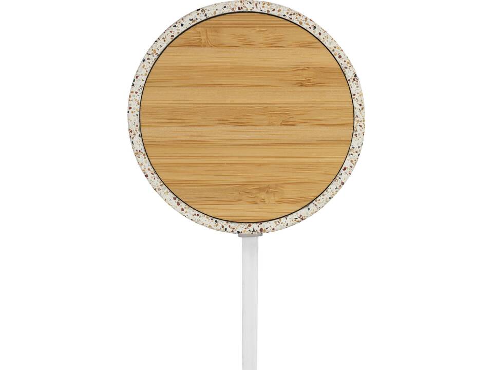 Terrazzo 10W wireless bamboo charging pad 3