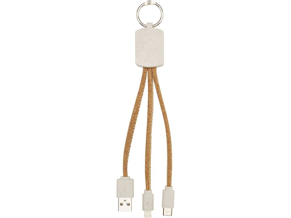 Bates wheat straw and cork 3-in-1 charging cable 5