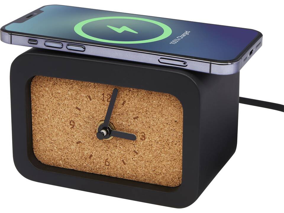Momento wireless limestone charging desk clock 5