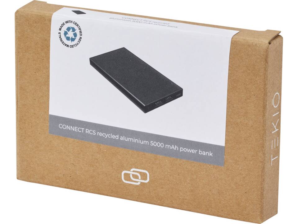 Connect 5000 mAh RCS recycled aluminium power bank 2