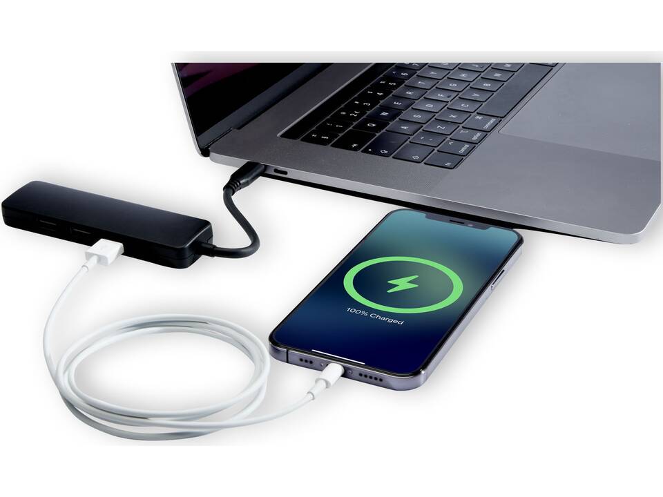 Loop RCS recycled plastic multimedia adapter USB 2.0-3.0 with HDMI port 5