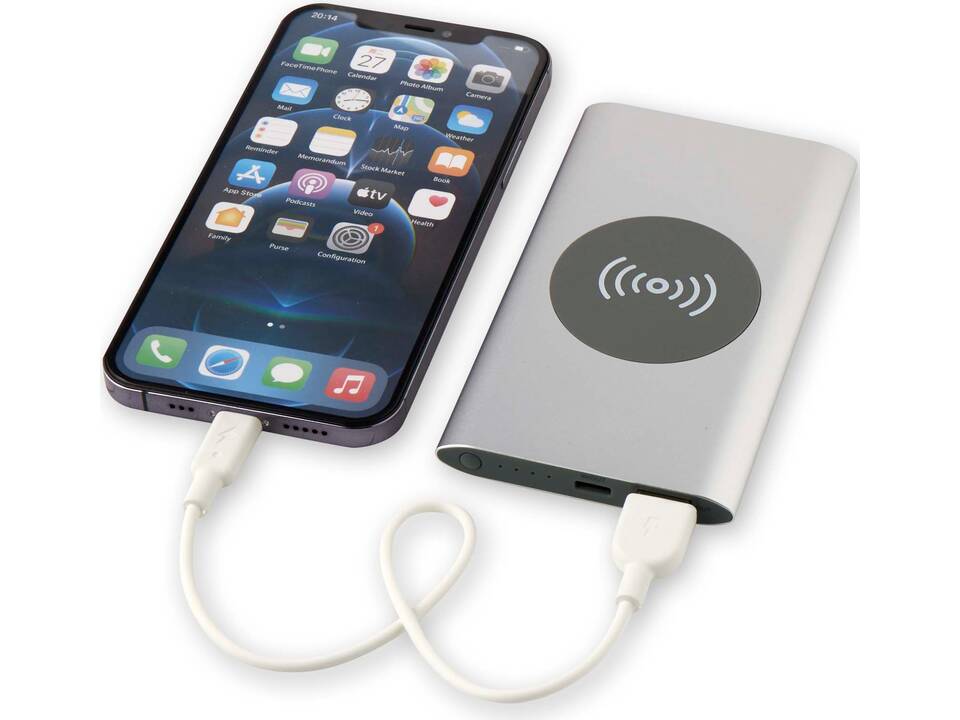 Juice 4000 mAh Type-C recycled aluminium wireless power bank 22