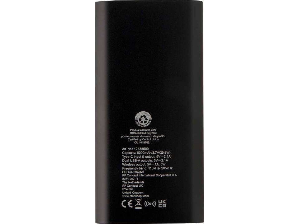 Juice 8000 mAh Type-C recycled aluminium wireless power bank 26