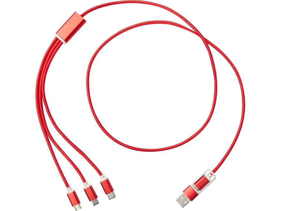 Versatile 5-1 recycled aluminium charging cable 2