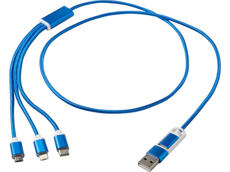 Versatile 5-1 recycled aluminium charging cable 6