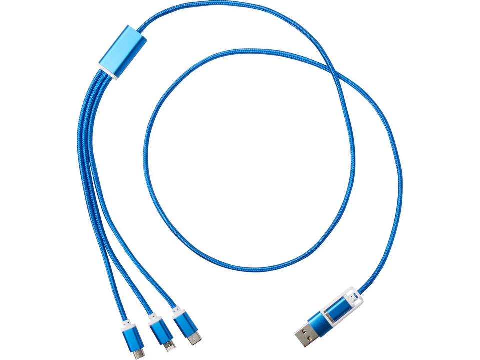 Versatile 5-1 recycled aluminium charging cable 8