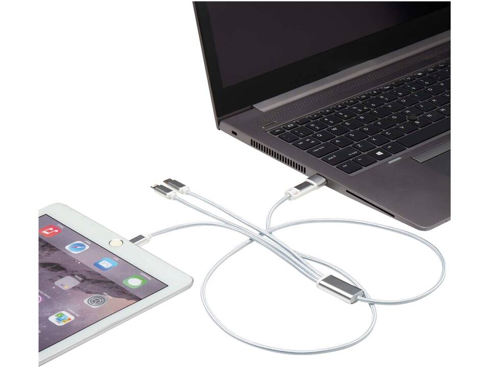 Versatile 5-1 recycled aluminium charging cable 15