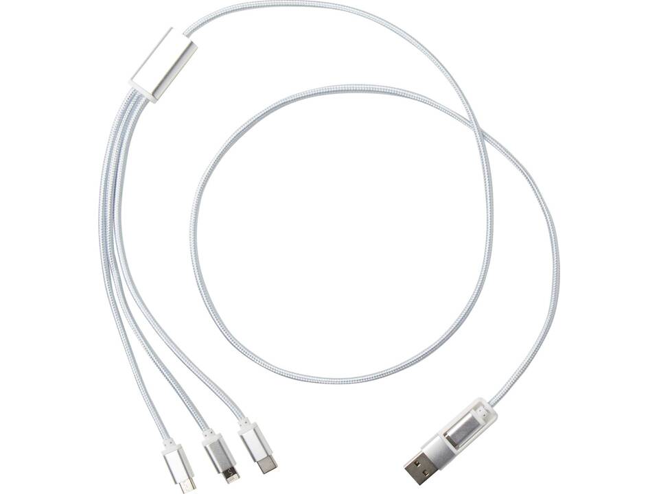 Versatile 5-1 recycled aluminium charging cable 14