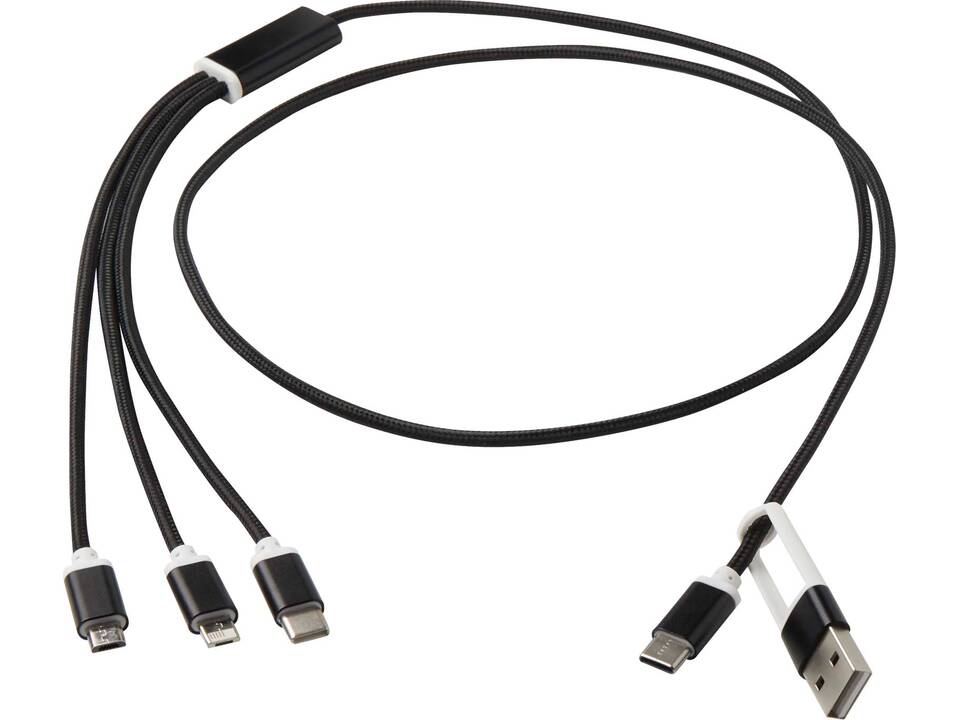 Versatile 5-1 recycled aluminium charging cable 23