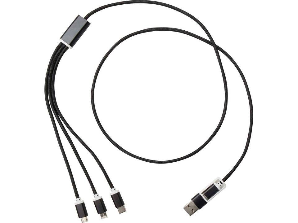 Versatile 5-1 recycled aluminium charging cable 20