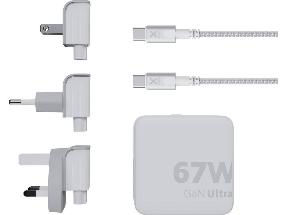 Xtorm XVC2067 GaN Ultra 67W travel charger with 100W USB-C PD cable 7