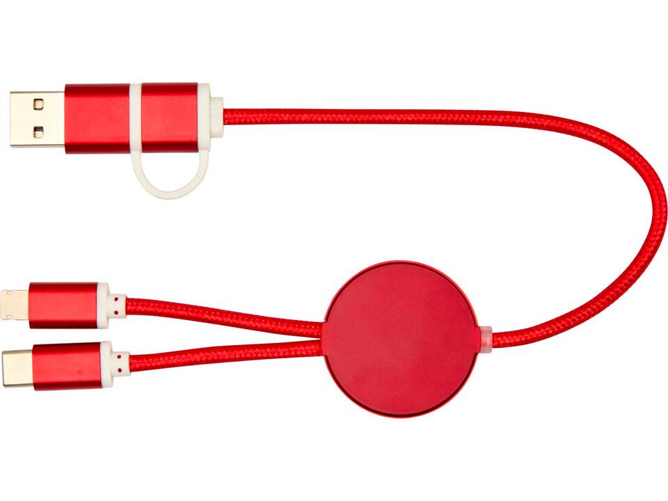 Alasia 5-in-1 recycled aluminium and plastic 30 cm data sync and 27W fast charge cable 4