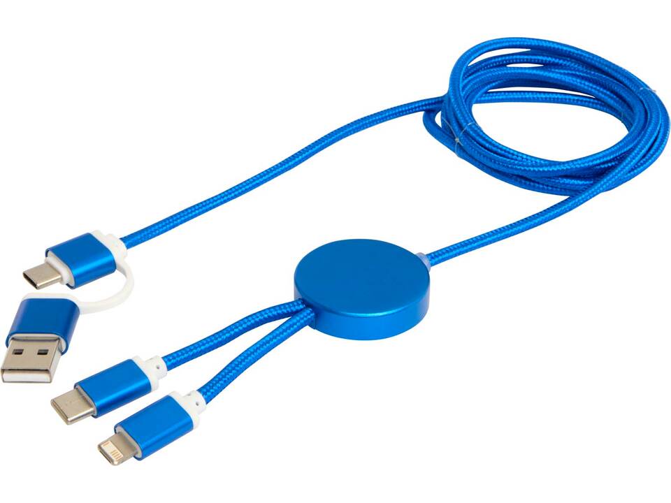 Alasia 5-in-1 recycled aluminium and plastic 150 cm data sync and 27W fast charge cable 12