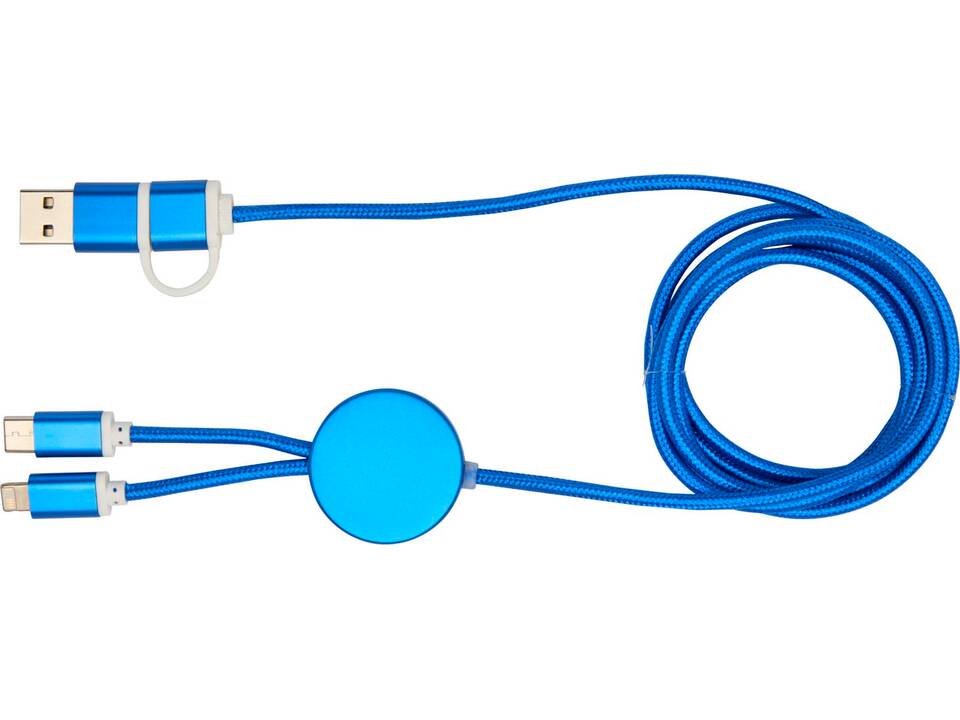 Alasia 5-in-1 recycled aluminium and plastic 150 cm data sync and 27W fast charge cable 9