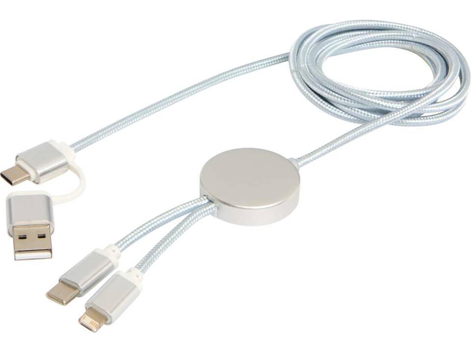 Alasia 5-in-1 recycled aluminium and plastic 150 cm data sync and 27W fast charge cable 19