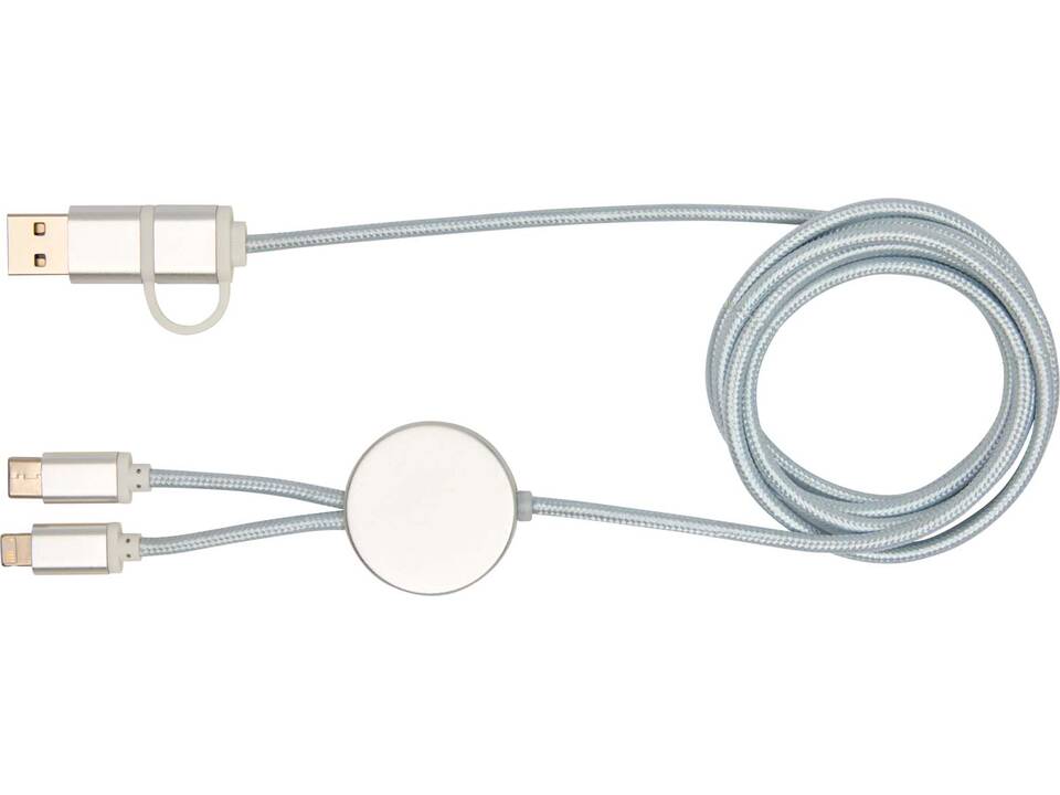 Alasia 5-in-1 recycled aluminium and plastic 150 cm data sync and 27W fast charge cable 16