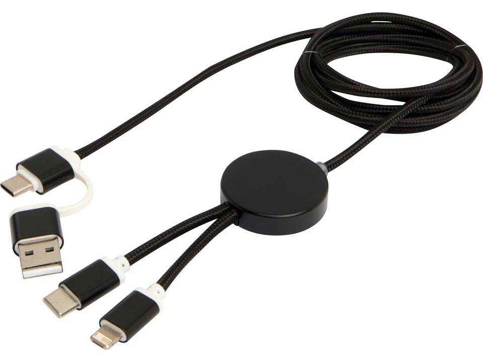 Alasia 5-in-1 recycled aluminium and plastic 150 cm data sync and 27W fast charge cable 27