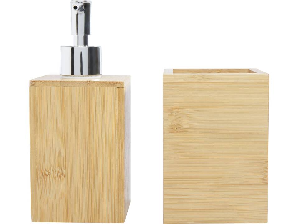 Hedon 3-piece bamboo bathroom set 3