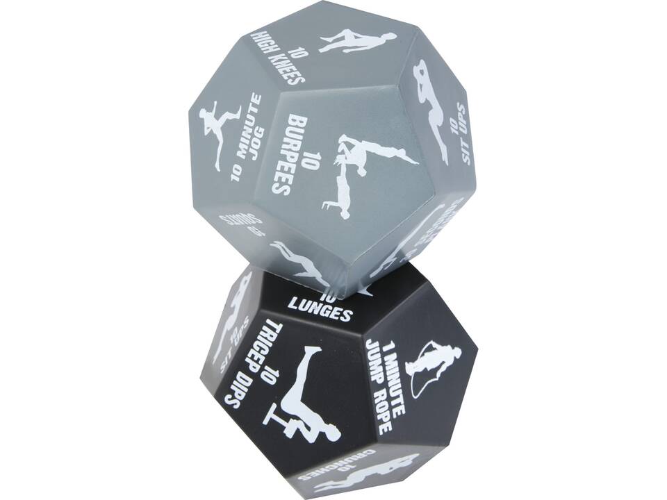 Simmons 2-piece fitness dice game set in recycled PET pouch 5