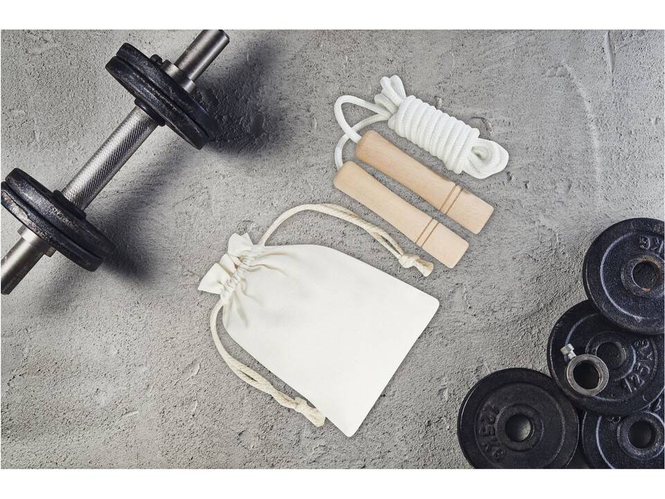 Denise wooden skipping rope in cotton pouch 5
