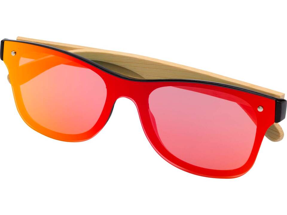 Tan sunglasses with bamboo temples 3