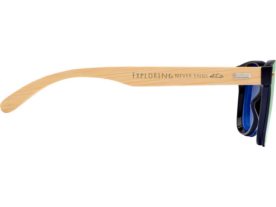 Tan sunglasses with bamboo temples 1
