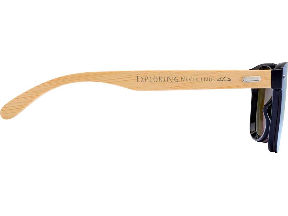 Tan sunglasses with bamboo temples 5