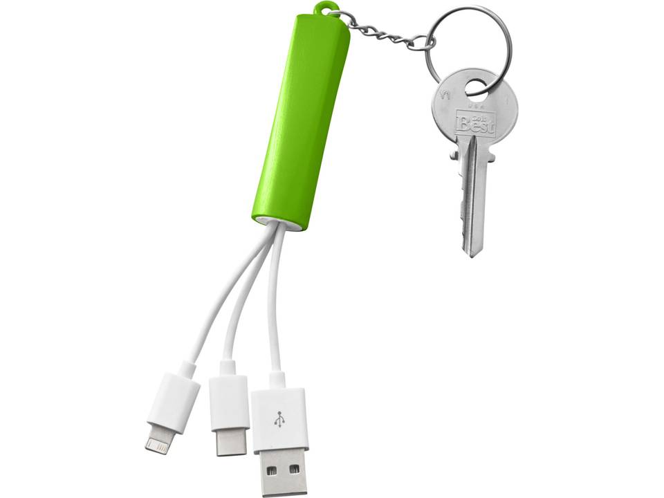 Route 3-in-1 Charging Cable with Key-ring 10