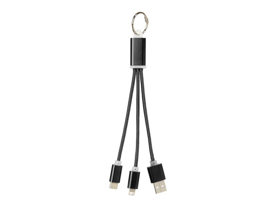 Metal 3-in-1 Charging Cable with Key-ring 7