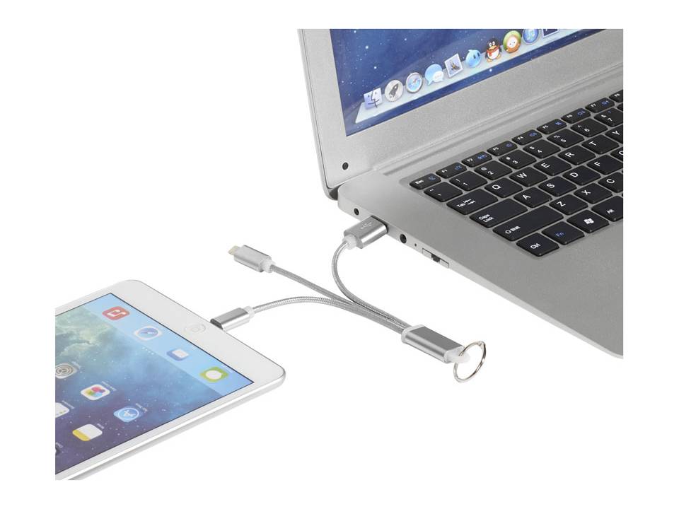 Metal 3-in-1 Charging Cable with Key-ring 4