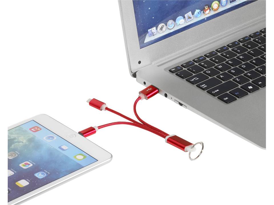 Metal 3-in-1 Charging Cable with Key-ring 19