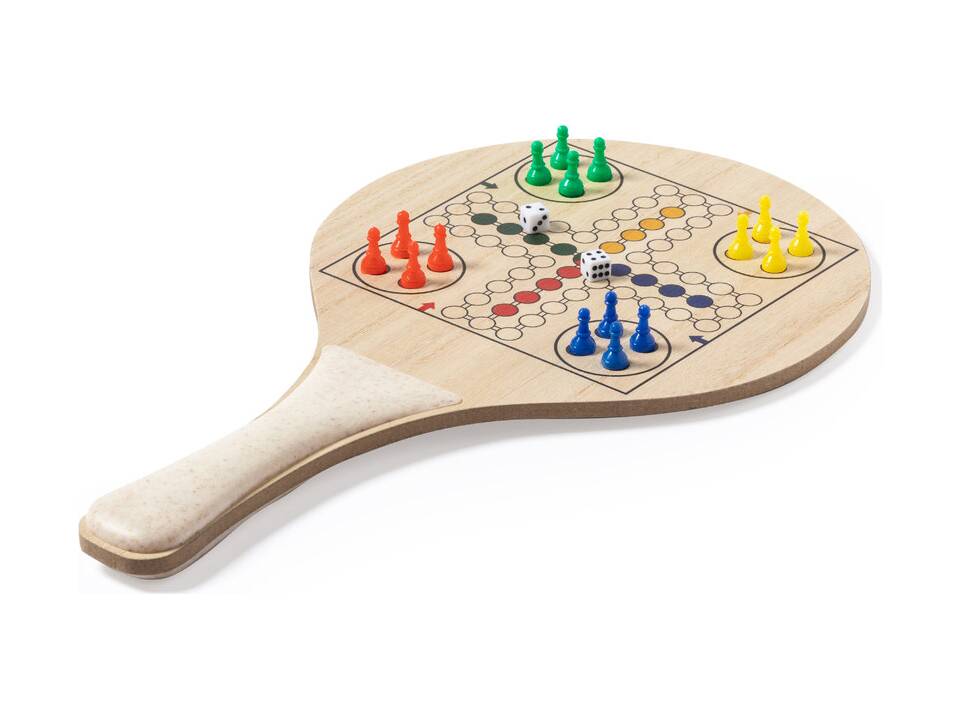 Beach rackets with chess, checkers and parcheesi board 3