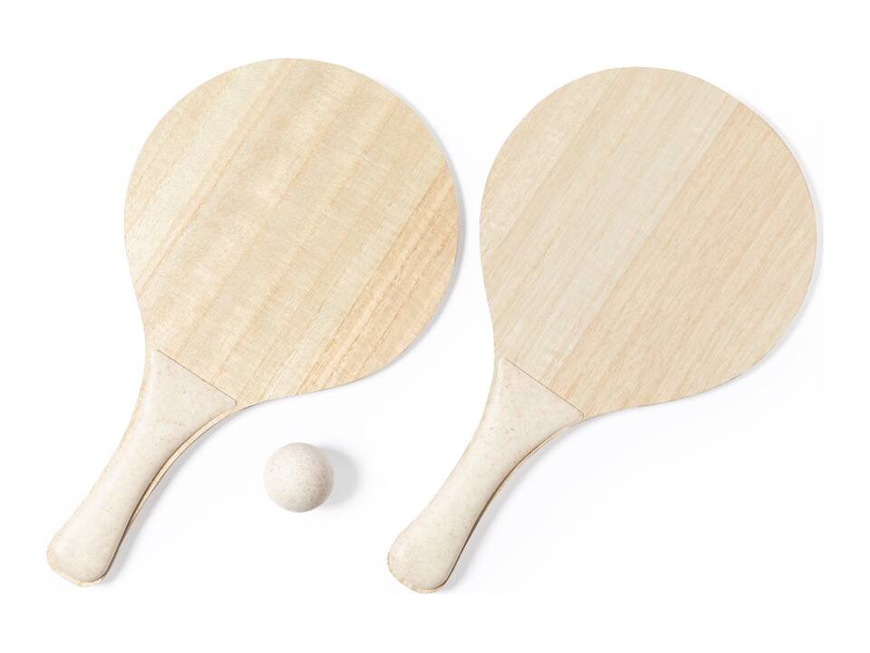 Beach rackets with chess, checkers and parcheesi board 1