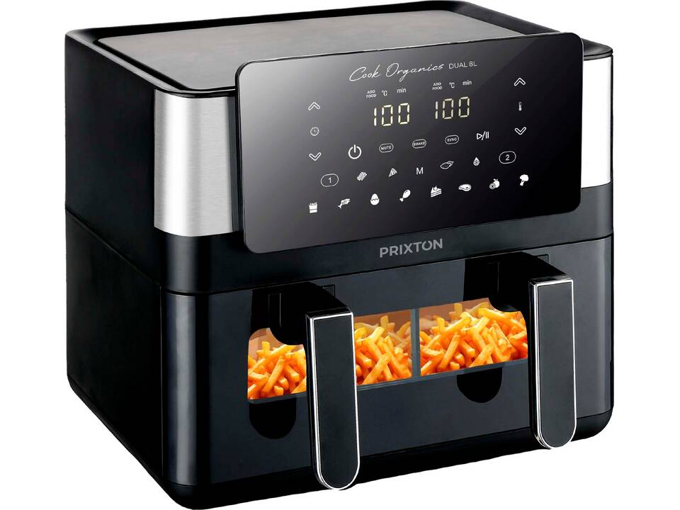 Prixton Cook Organics dual air fryer 8L 3