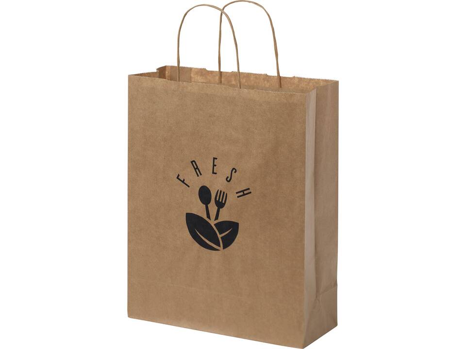 Kraft 80 g/m2 paper bag with twisted handles - medium 6