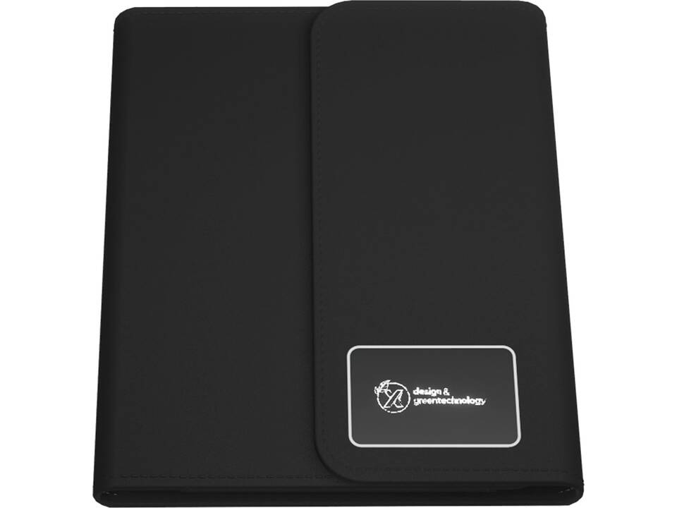 SCX.design O18 A5 notebook with 5W wireless 4000 mAh powerbank and light-up logo 3