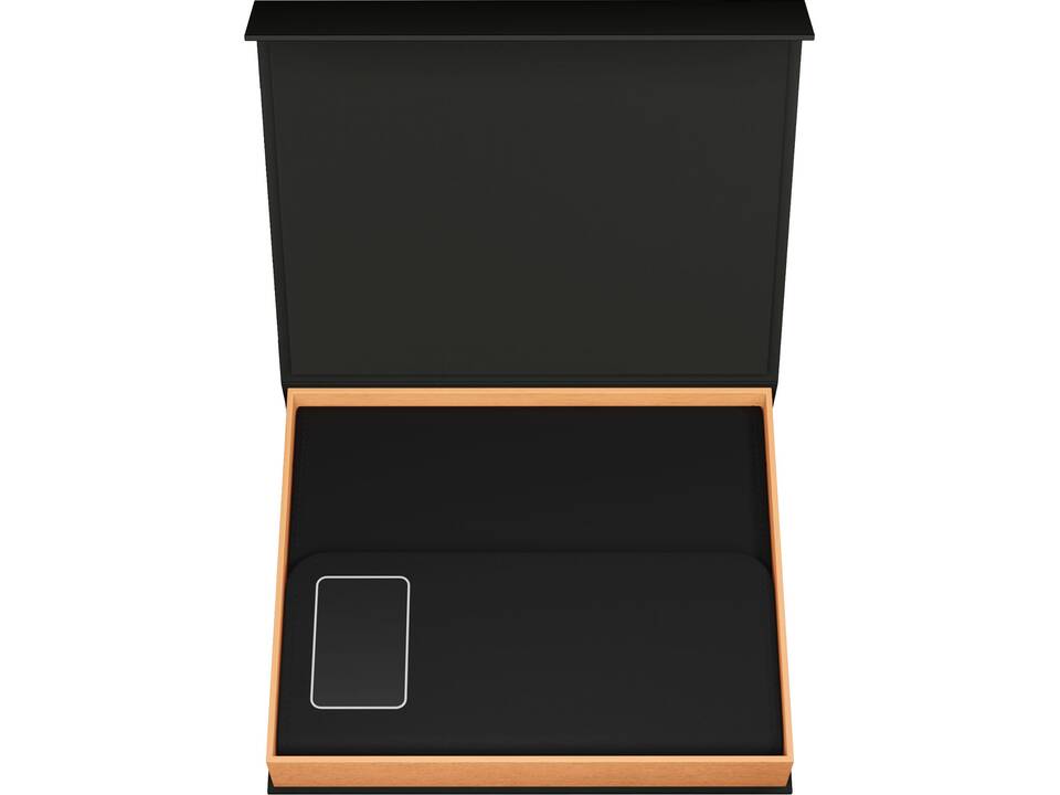 SCX.design O18 A5 notebook with 5W wireless 4000 mAh powerbank and light-up logo 2