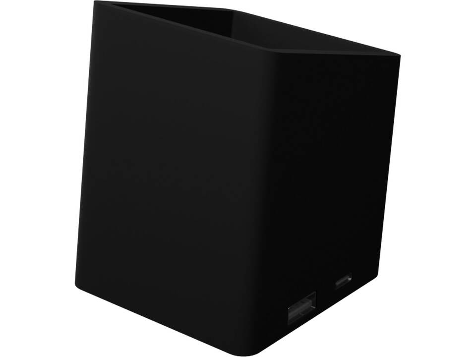 SCX.design O11 antibacterial light-up logo pencil holder with dual USB output 5