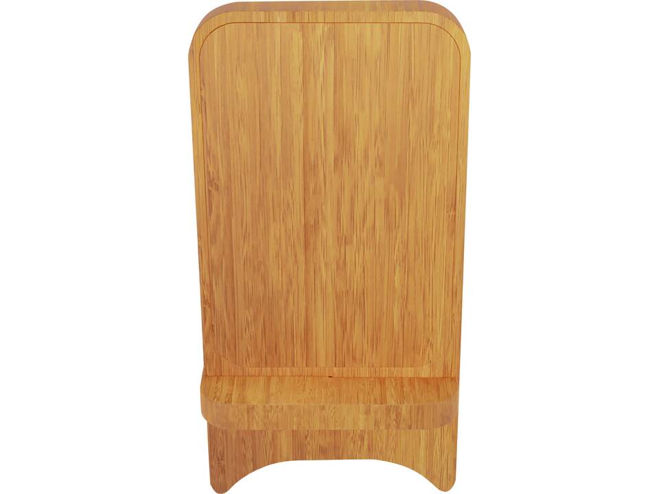 SCX.design W26 10W wooden wireless charging phone stand with light-up logo 3