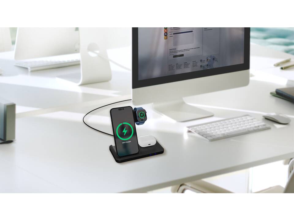 SCX.design W28 3-in-1 wireless charging base with phone stand 5