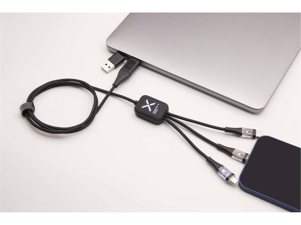 SCX.design C51 60W 5-in-1 rPET fast charging cable with display 6