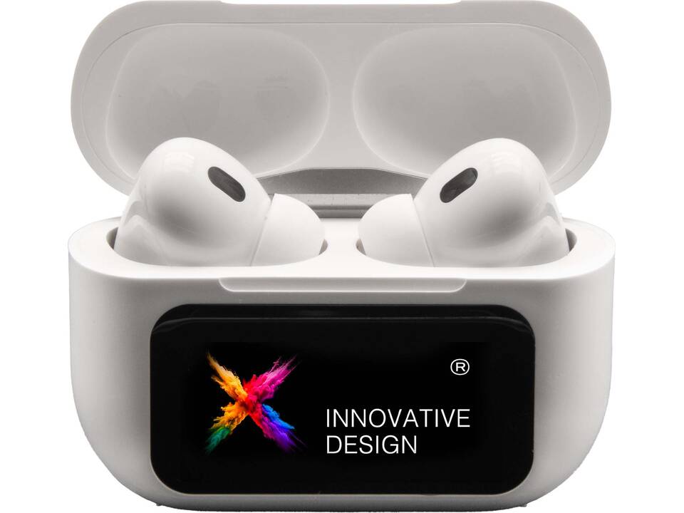 SCX.design E26 ANC earbuds with interactive touchscreen charging case 11