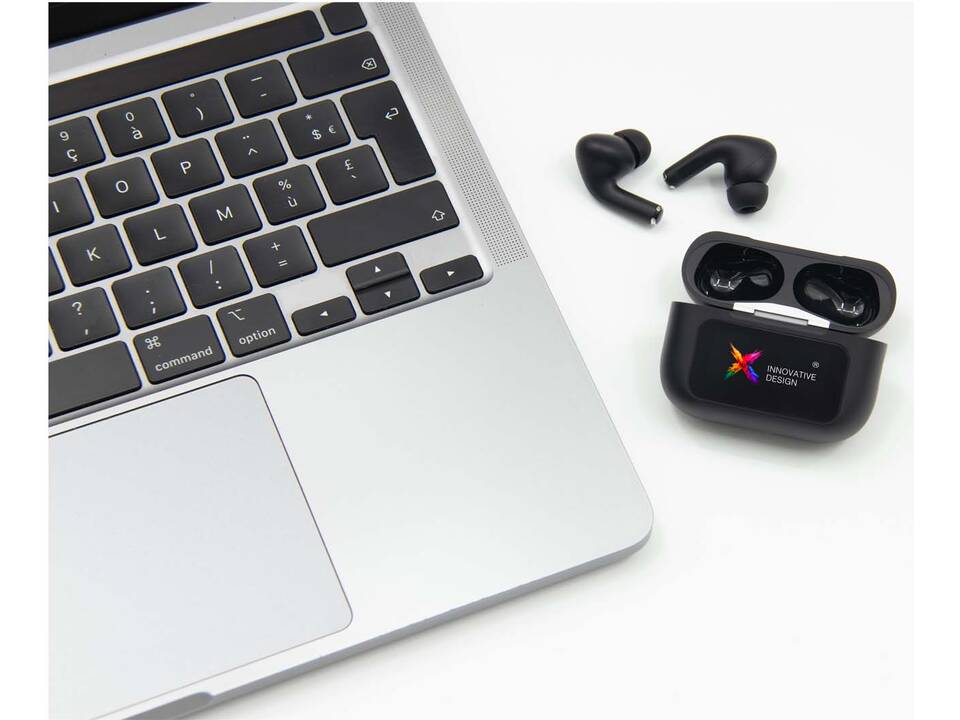 SCX.design E26 ANC earbuds with interactive touchscreen charging case 7