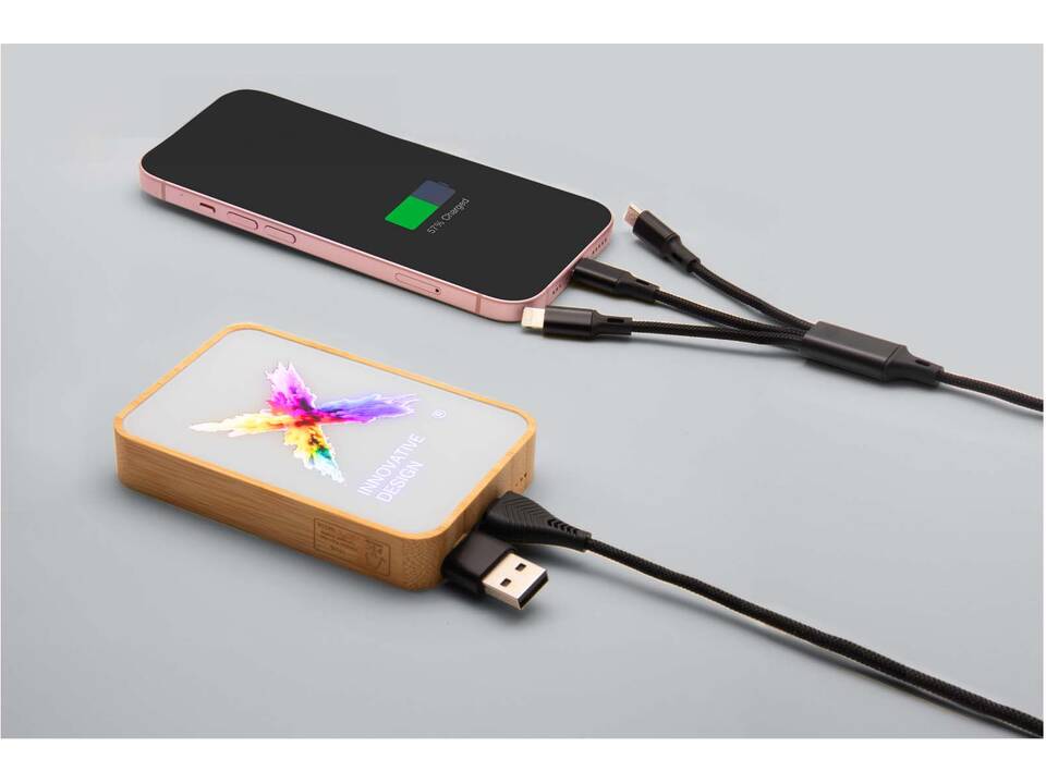 SCX.design P26 15W 5000 mAh wooden MagSafe power bank 3