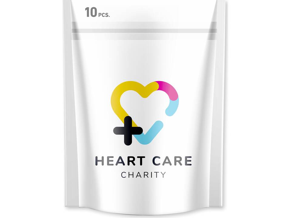 10-pieces plasters with full colour printed paper pouch 28