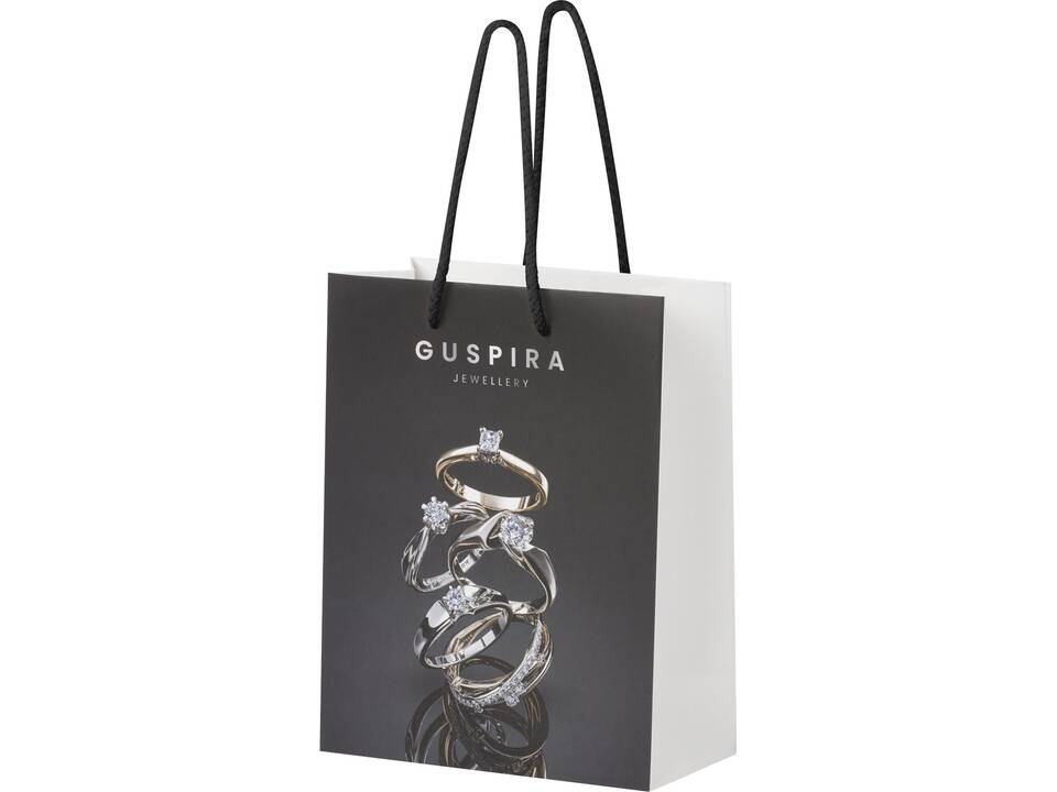 Handmade integra paper bag with plastic handles - medium 8