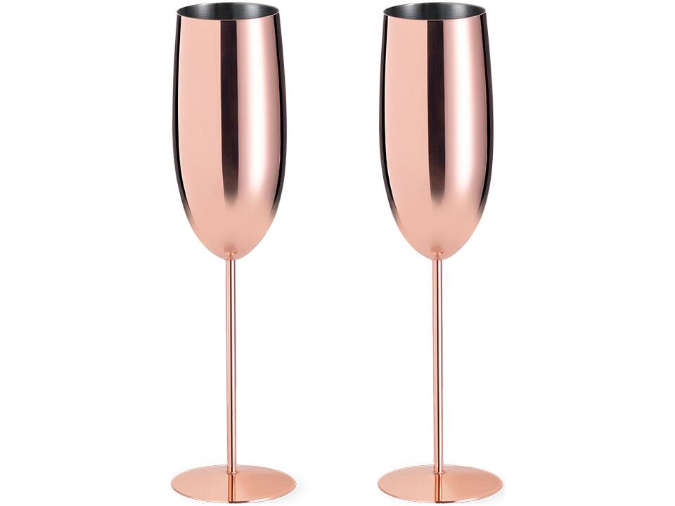 Copper flute glass set - 270 ml 2