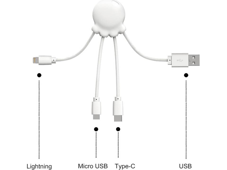 Octopus Eco cable USB, Type C, Micro-USB, Lightning 38